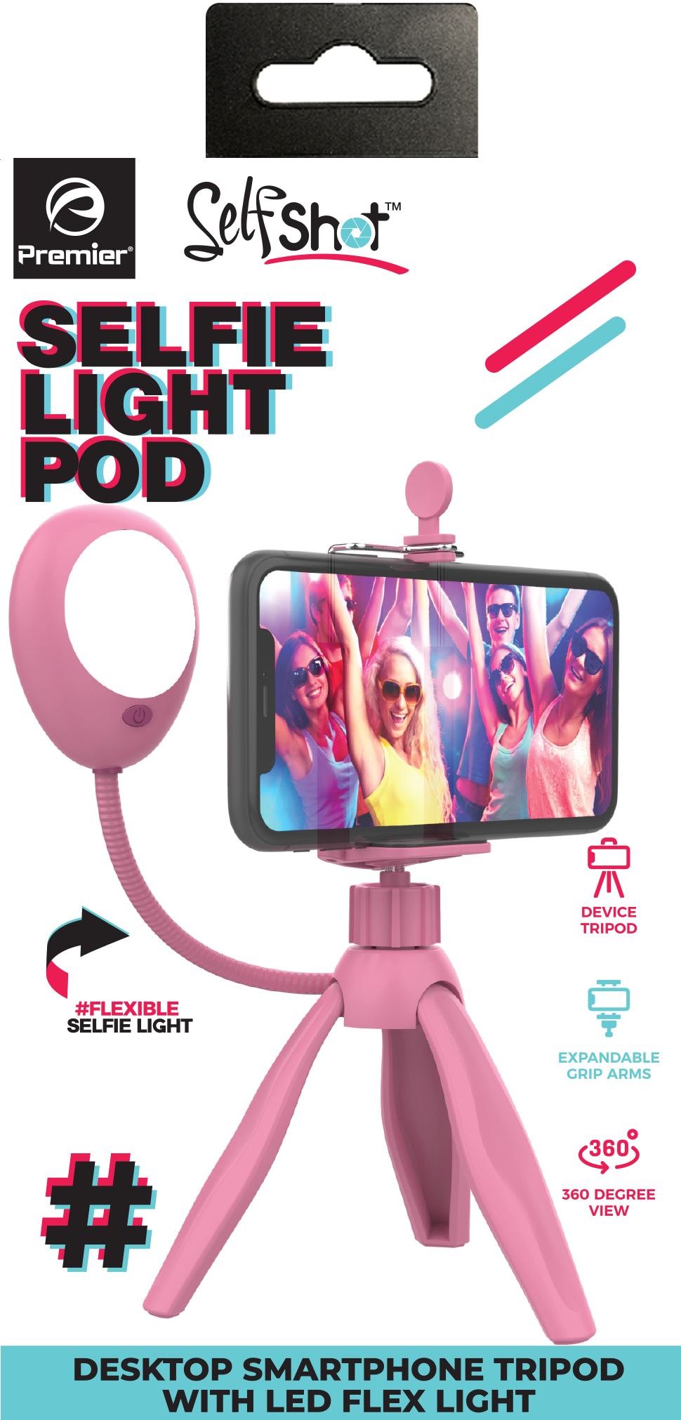 Portable Phone Tripod with LED Light – Selfie Stand for Video Calls, Streaming & Content