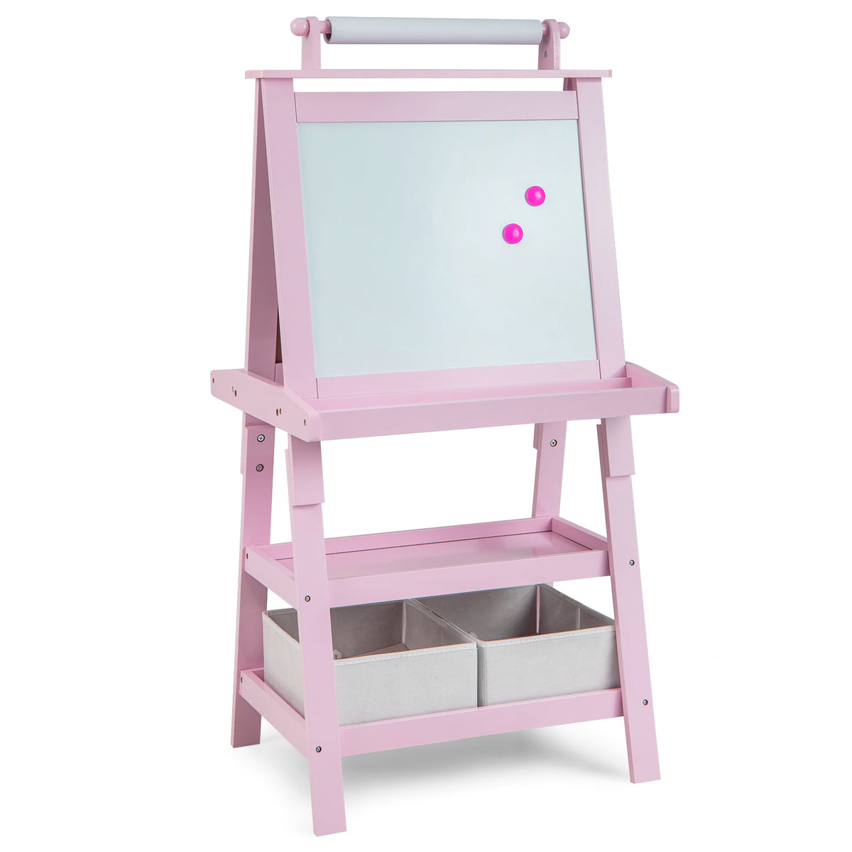 3 in 1 Double-Sided Storage Art Easel-Brown