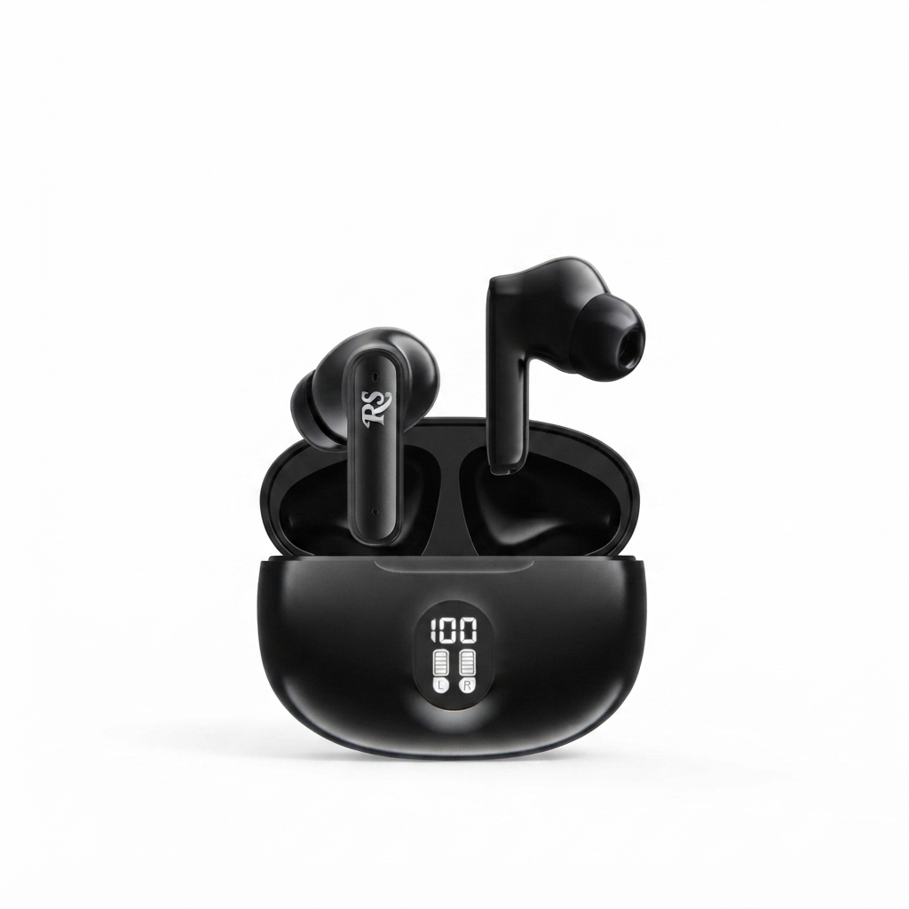 Rolling Stone Decibel Micro Pods – Compact True Wireless Bluetooth Earbuds with Charging Case