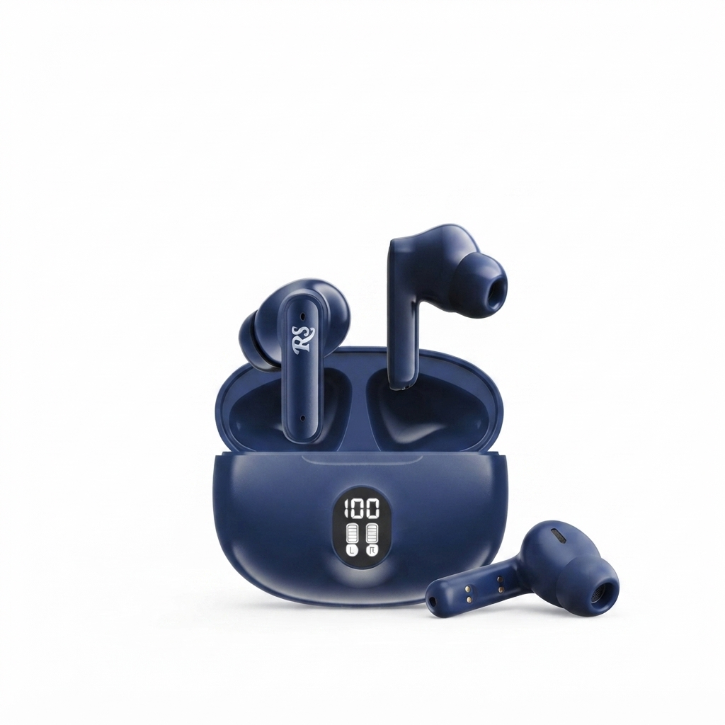 Rolling Stone Decibel Micro Pods – Compact True Wireless Bluetooth Earbuds with Charging Case