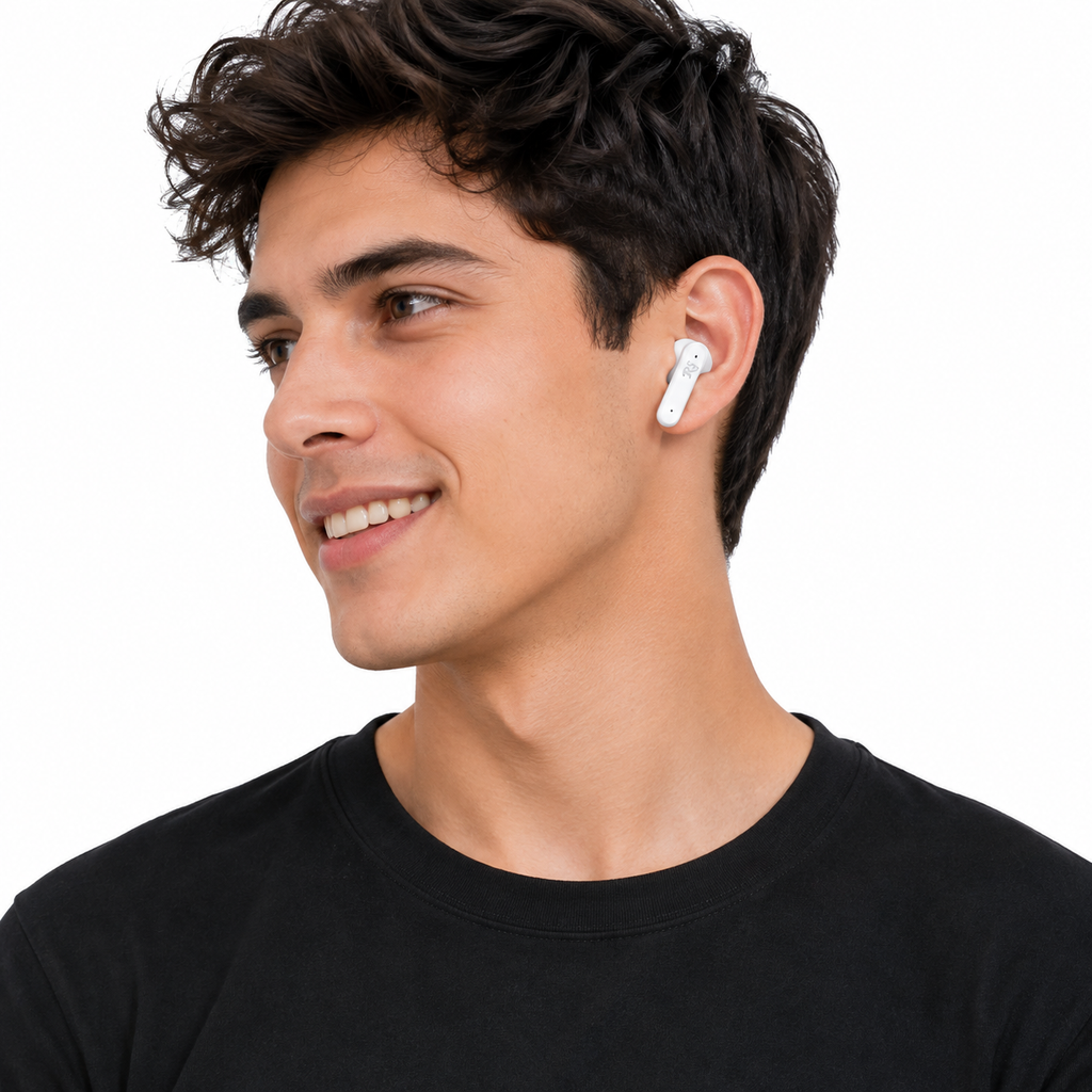 Rolling Stone Decibel Micro Pods – Compact True Wireless Bluetooth Earbuds with Charging Case