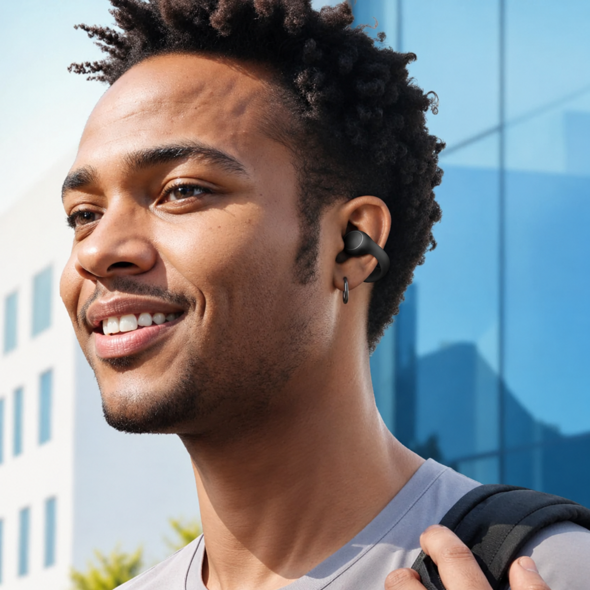 Rolling Stone LOOP Open Ear Clip Buds – Wireless Bluetooth Ear Hook Earphones, Black