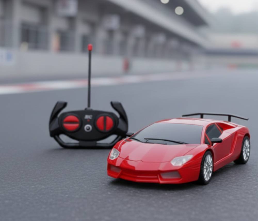4-Direction RC Toy Car – Police, Racing & Sports Models with Light-Up All-Around Driving