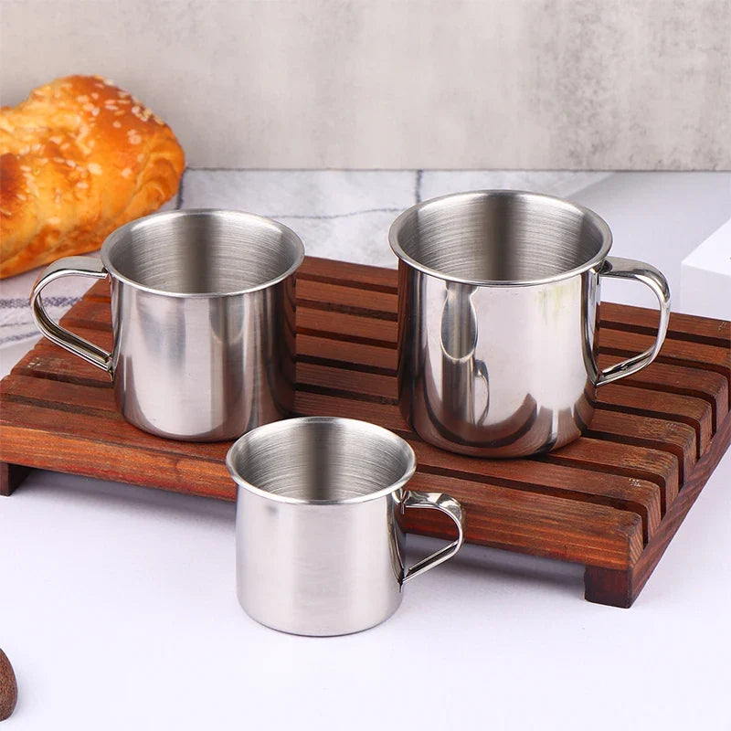 Stainless Steel Coffee Mug | Portable Camping Cup with Handle for Travel and Home