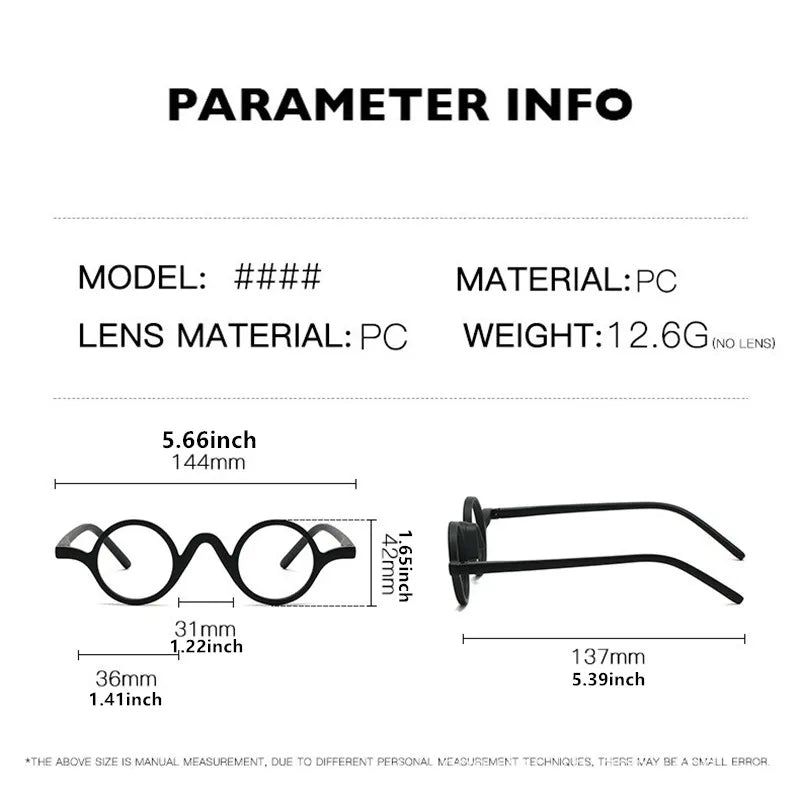 1PCS 26New Reading Glasses Man Woman High Quality Retro Circle Unisex Readers Fashion Trend Color Blocking Reading Eyeglasses