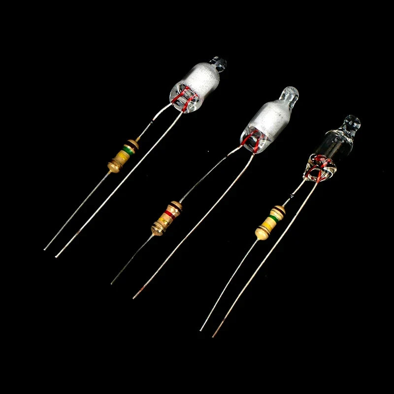 Neon Indicator Light Bulbs 10-Pack | 220V with Built-In Resistor