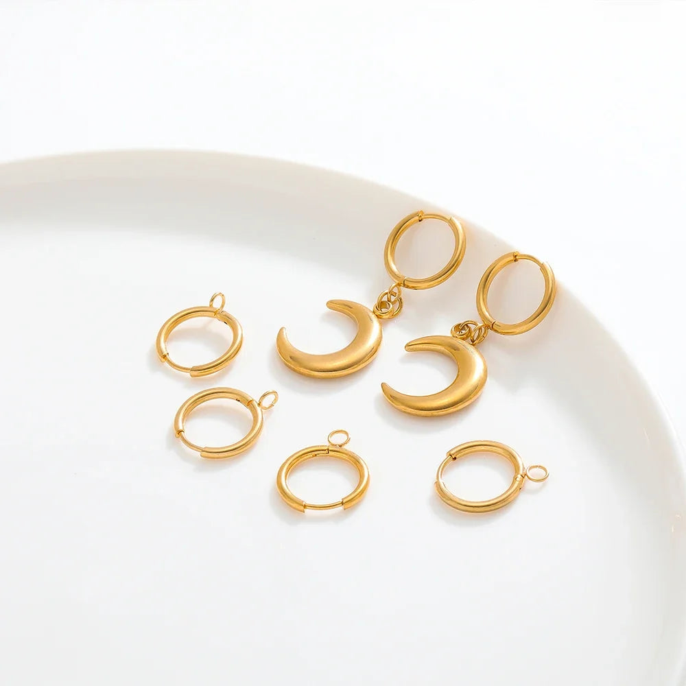 Stainless Steel Gold Color Earrings Hooks Set | DIY Jewelry Making Supplies