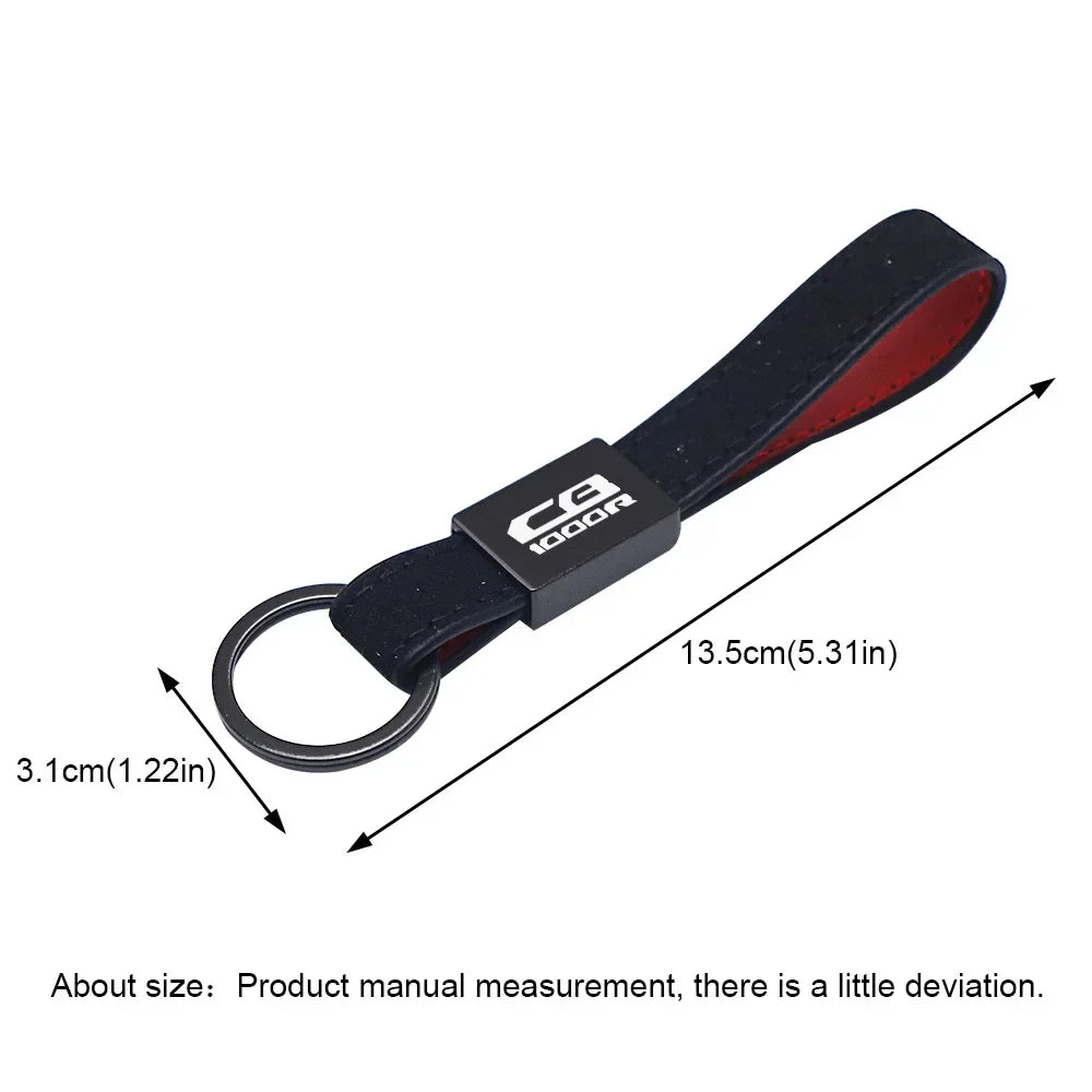 Motorcycle Leather Keychain for Honda CB500F CB500X CB650F CB650R CB750 CB1000R CB1100F CB1300 | Custom Fit Key Ring