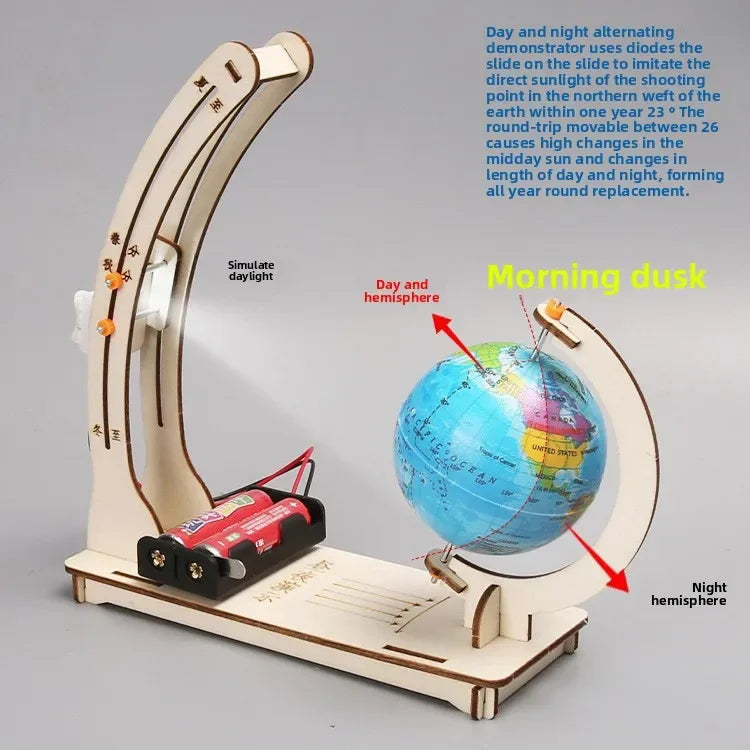 Kids Science Toy Day Night Globe | DIY Physics Learning Kit