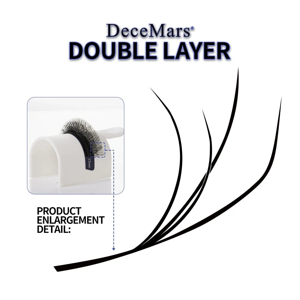 DeceMars Double Layer YY Eyelash Extension | Salon-Grade Individual Lashes