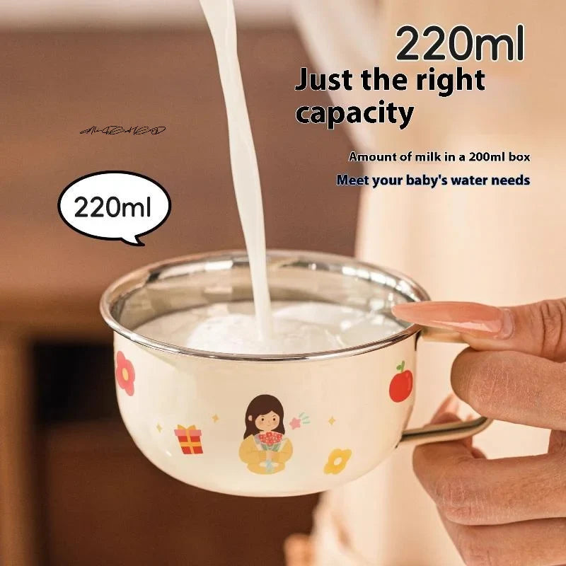 Kids Stainless Steel Water Cup | Anti-Scalding Mini Mug 80/220ml