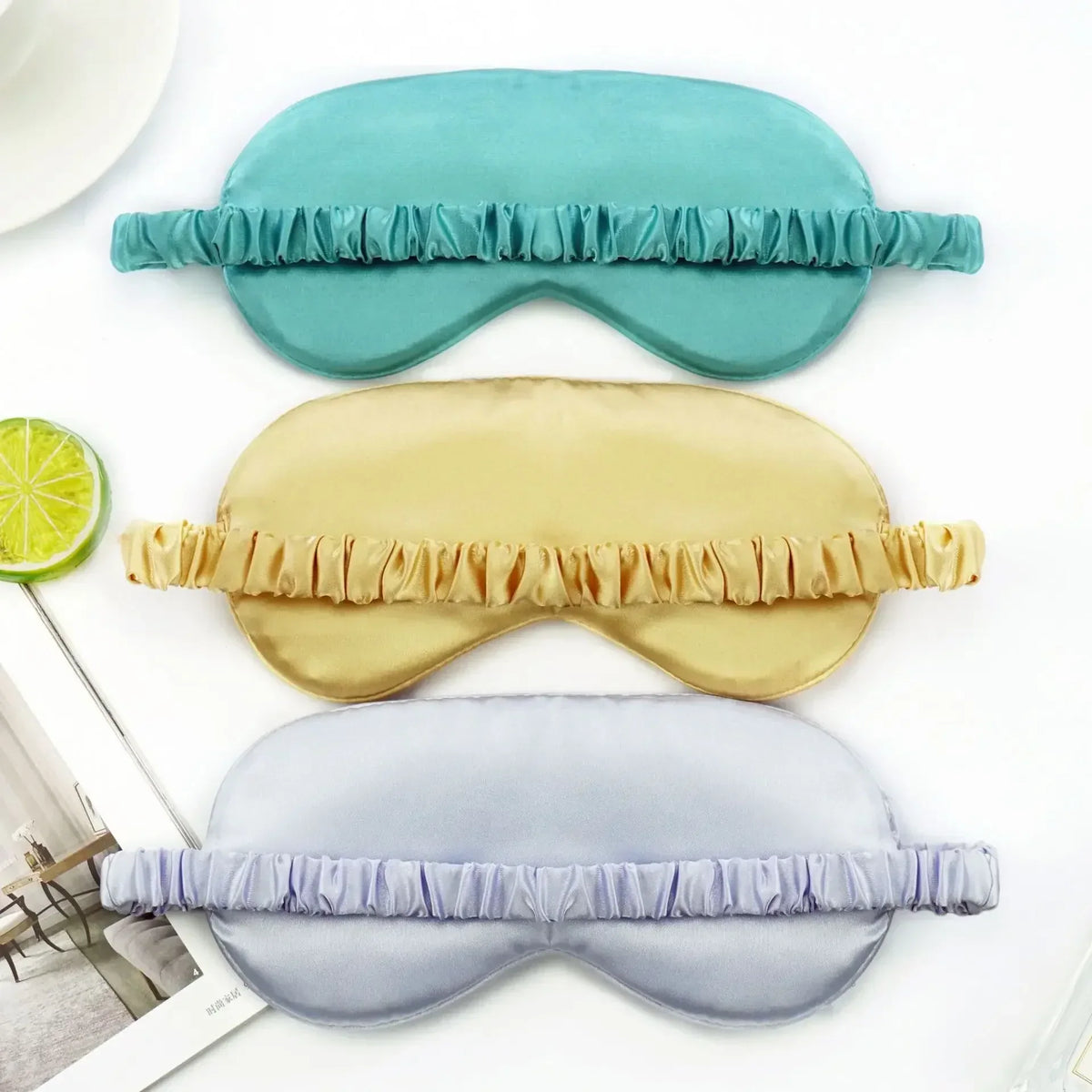 Silk Sleep Eye Mask for Women | Travel Blindfold with Light Blocking