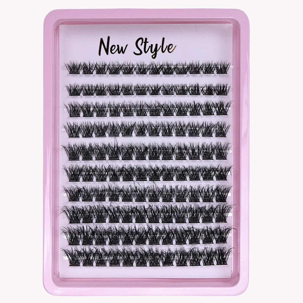 Lash Clusters D Curl Individual Lashes Fluffy Volume DIY Eyelash Extensions Thick Cluster Lashes for Home Use