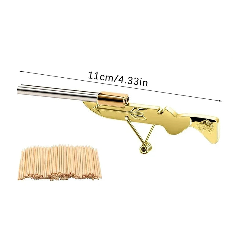 Mini Toothpick Gun | Metal Shooting Toy for Fun and Decompression