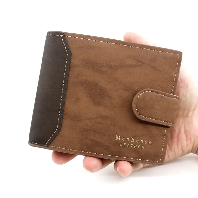 Compact RFID Wallet for Men | Slim PU Leather Card Holder