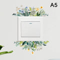 Plant Flower Switch Wall Sticker | Self-Adhesive PVC Wall Decal