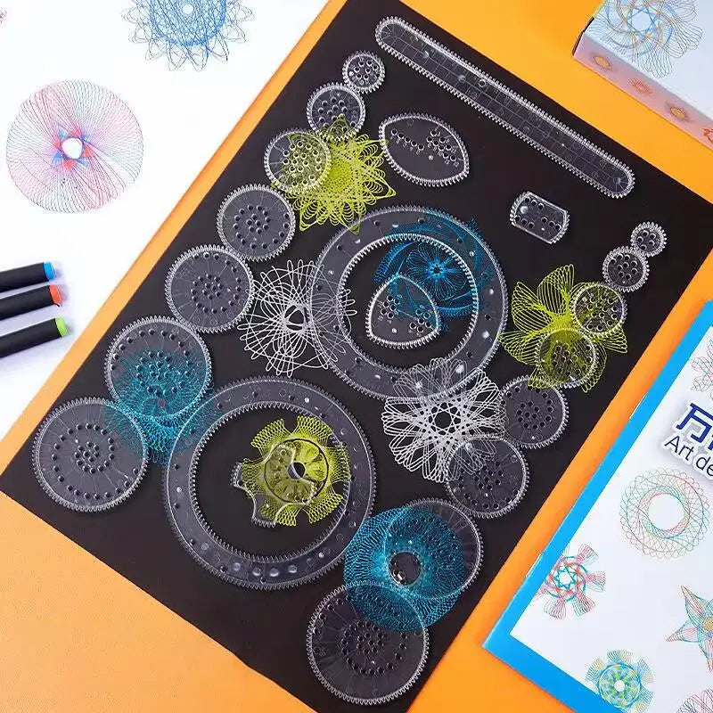 22pcs Drawing Toys Set | Geometric Ruler Mathematical Roulette Art Tool
