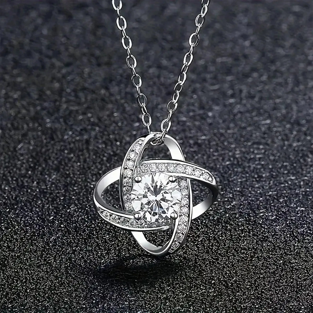 Elegant Love Knot Necklace, 'To My Queen' Perfect for Wife, Girlfriend, Soulmate, Any Holiday Gift, Romantic Gift Necklace