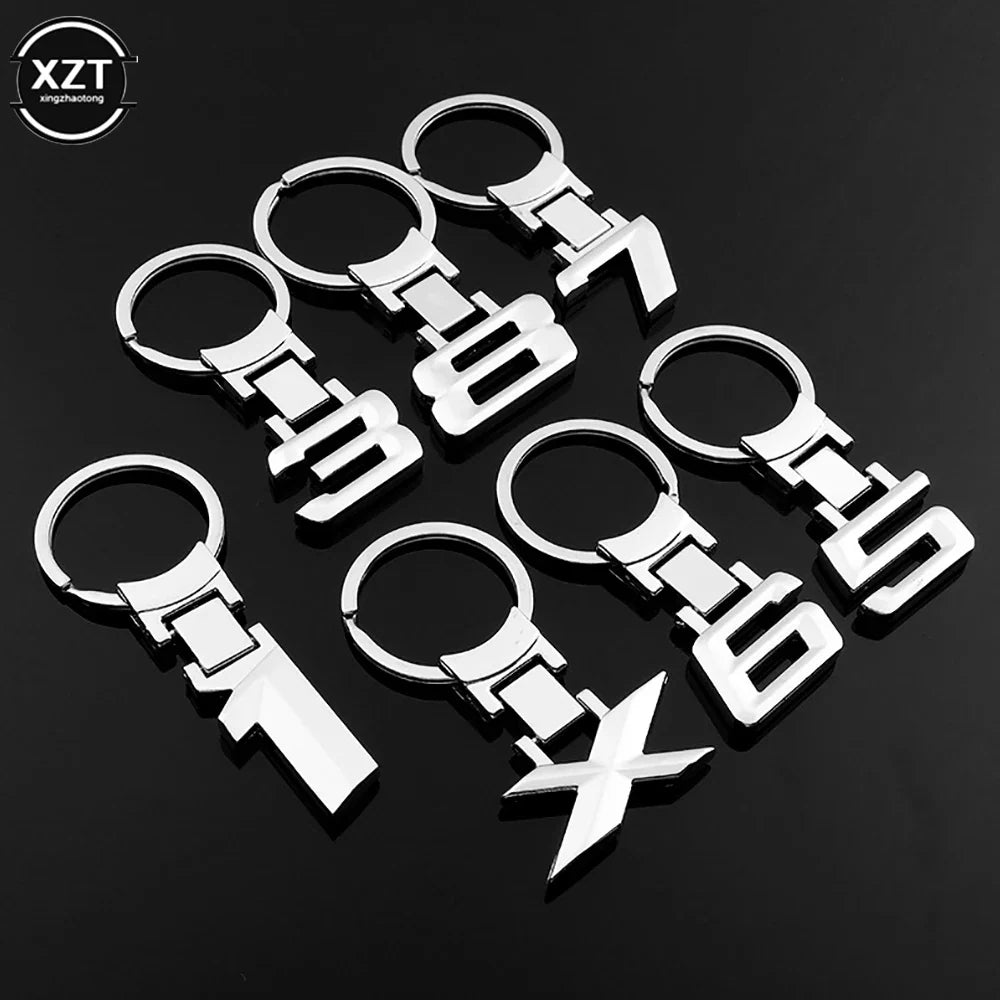 Zinc Alloy Number Emblem Keychain | Car Key Ring for BMW Models
