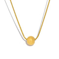 Minimalism Stainless Steel Round Bead Necklace | Handmade Chain Collar Jewelry for Women