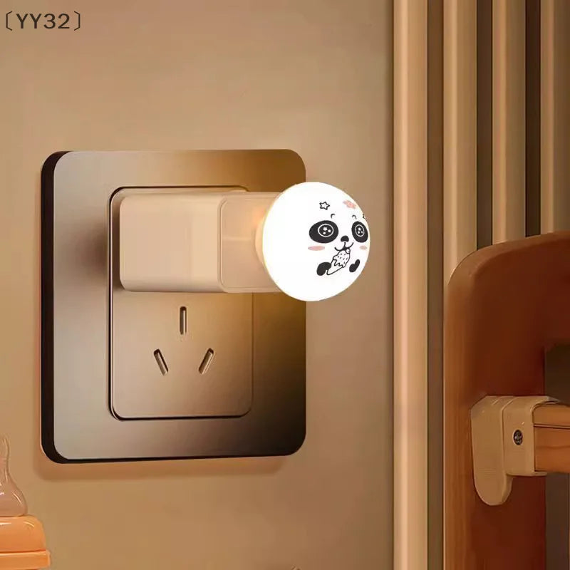 USB Panda Smart Voice Controlled Night Light | AI-Powered Bedside Lamp for Kids and Adults