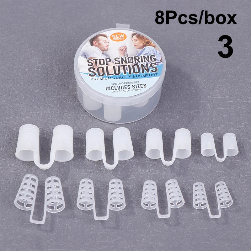 4/8Pcs Silicone Snore Nasal Dilators | Anti Snoring Nose Clip for Better Breathing