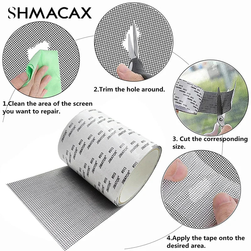 5/10cm Window Mosquito Net Repair Tape | Self-Adhesive Screen Patch for Holes