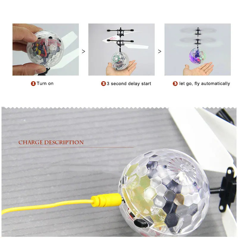 Flying Ball Toys for Kids | Glowing LED Helicopter Drone