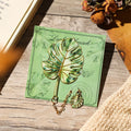 1 Pcs Vintage Leaf Bookmark With Metal Pendant Reading Accessory Gift for Book Lovers Student Teacher Writer