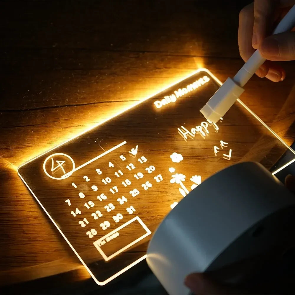 DIY Notepad LED Drawing Board | Glowing Acrylic Message Board with Pen