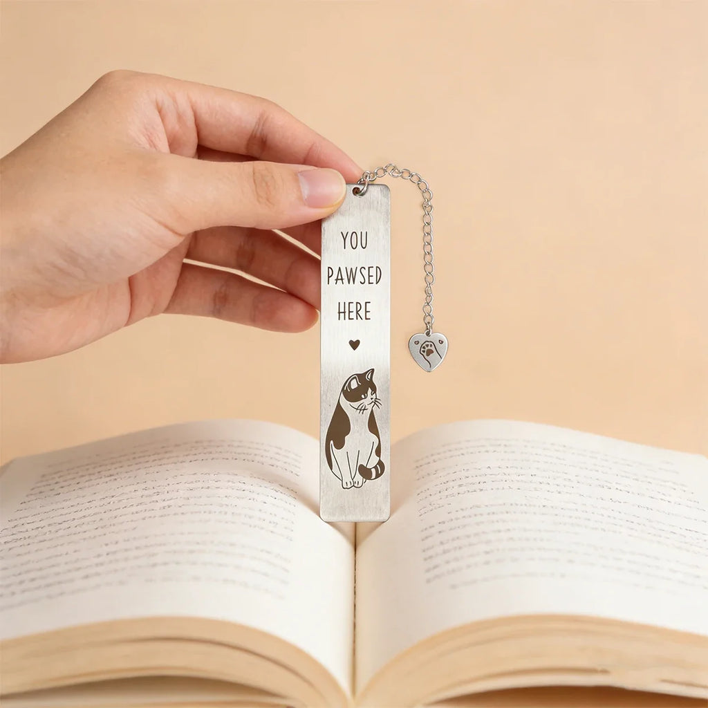 1pc Cat Bookmark, Cute Book Lover Gifts Kitten Pet Book Marker Kawaii Animal Page Markers Funny Reading Accessories for Women