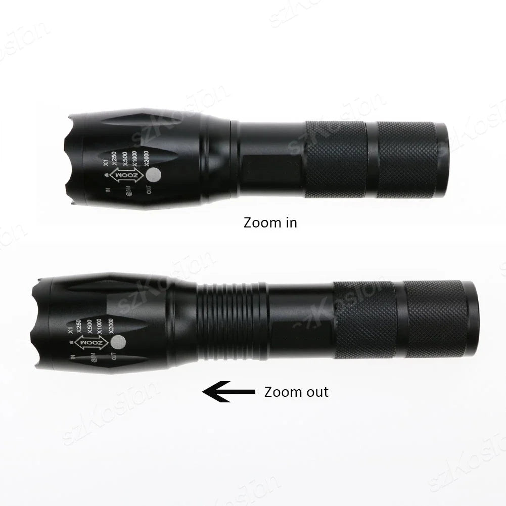 High Power LED Flashlight | Zoomable Aluminum Alloy Camping Torch