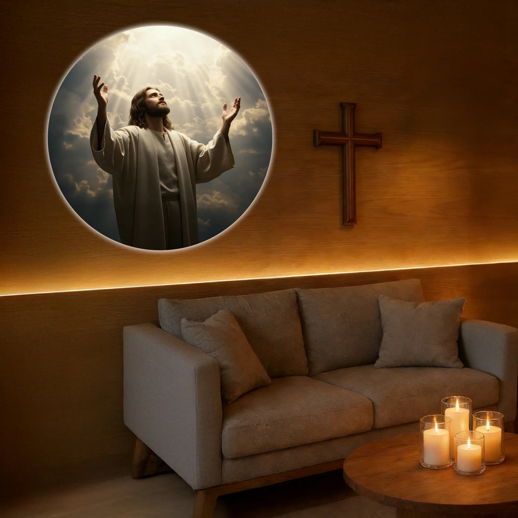 God and Jesus Pattern Projection Light | Six Rotating Religious Ceiling Decor
