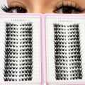 32Rows Fox Eye Manga False Eyelashes Large Capacity Tapered Thick Segmented Individual Cluster Lash Extensions Enlarge Eyes