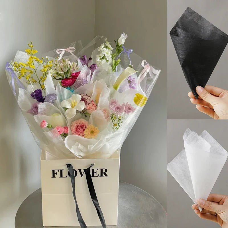 40Pcs Soft Cotton Flower Wrapping Paper | Bouquet Lining for DIY Gifts