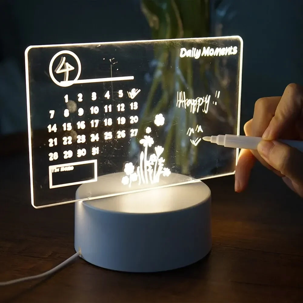 DIY Notepad LED Drawing Board | Glowing Acrylic Message Board with Pen