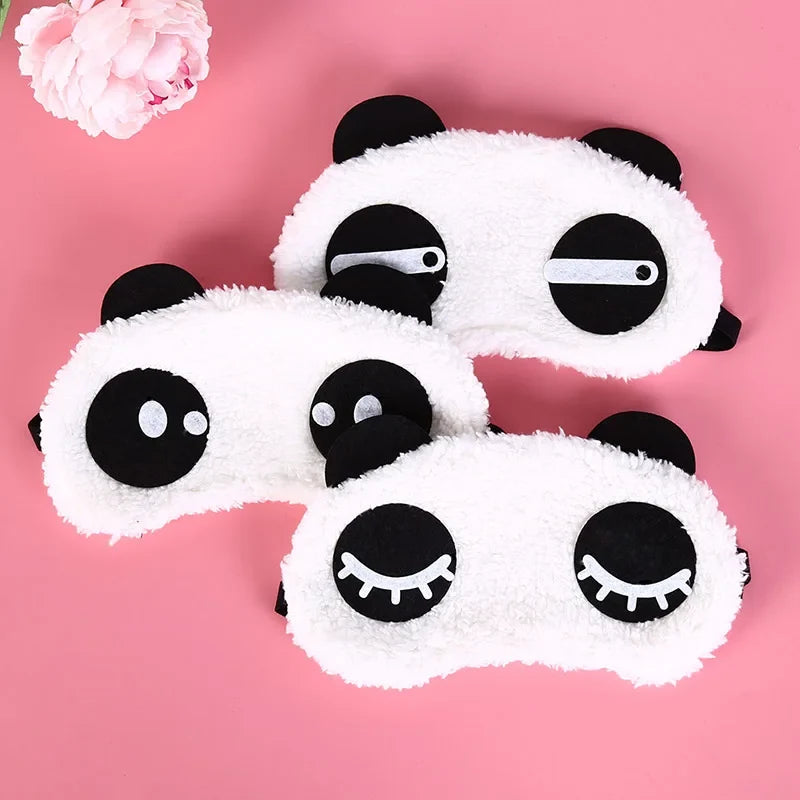 Cartoon Panda Sleep Eye Mask | Light Blocking Cotton Eyeshade for Relaxation
