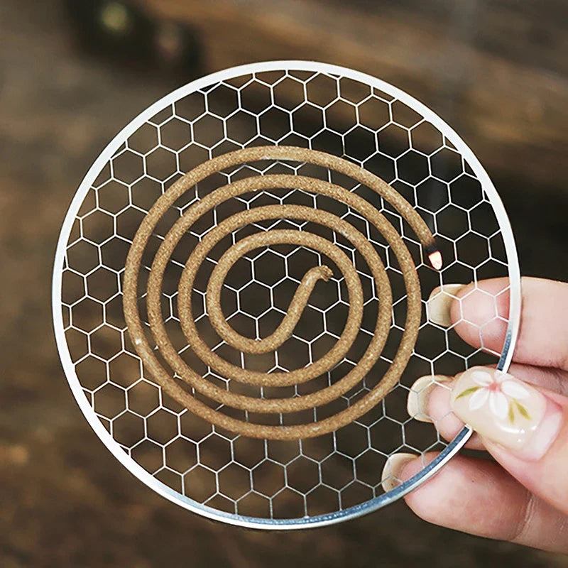Stainless Steel Mosquito Coil Holder | Decorative Indoor Incense Burner