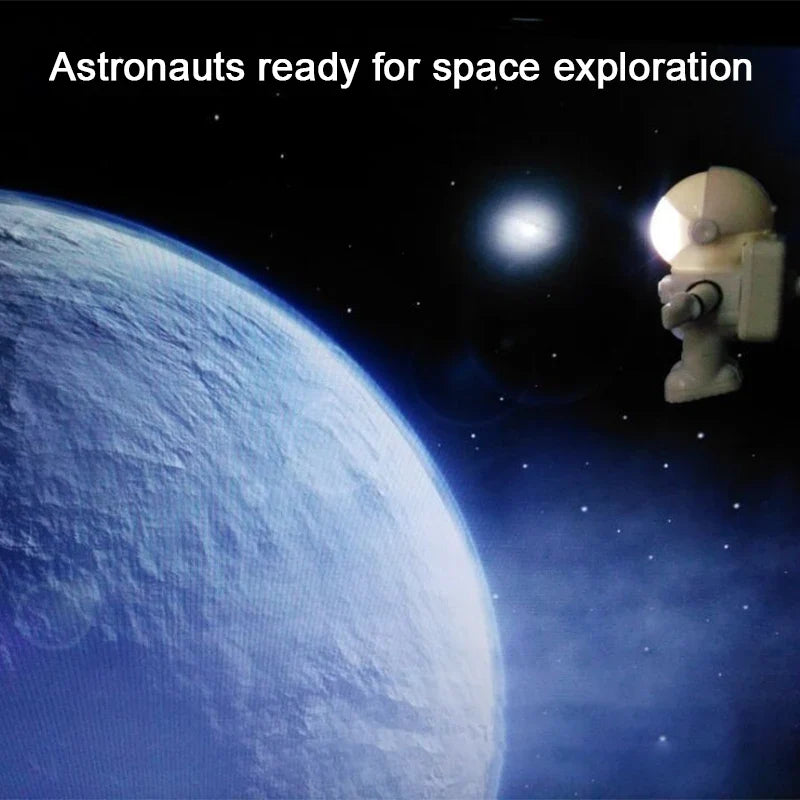Astronaut LED Desk Lamp | USB Flexible Night Light with Eye Protection