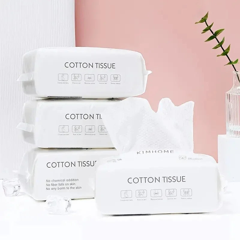 Disposable Face Towel | Soft Cotton Dry Rags for Washing and Drying Face