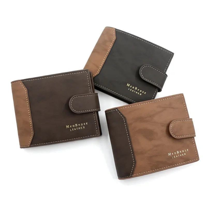 Compact RFID Wallet for Men | Slim PU Leather Card Holder