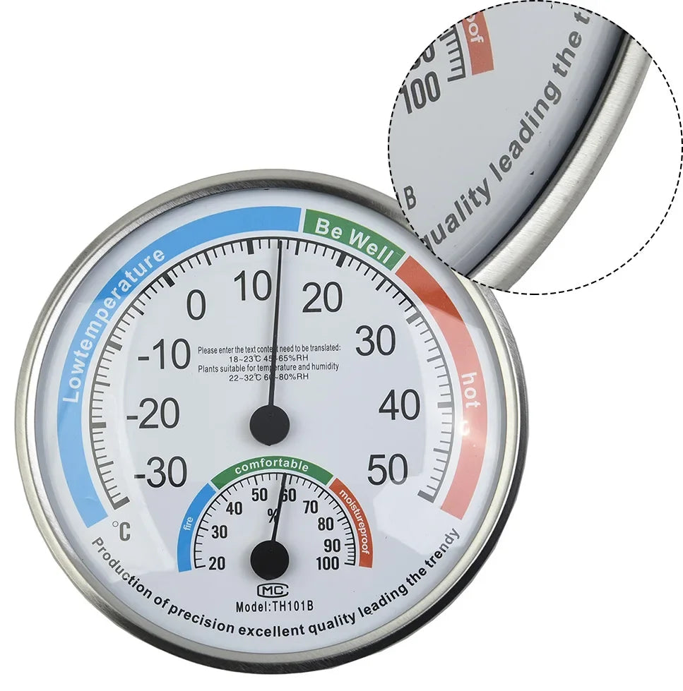 IDEABEL Analog Thermometer Hygrometer | Indoor Outdoor Humidity Monitor