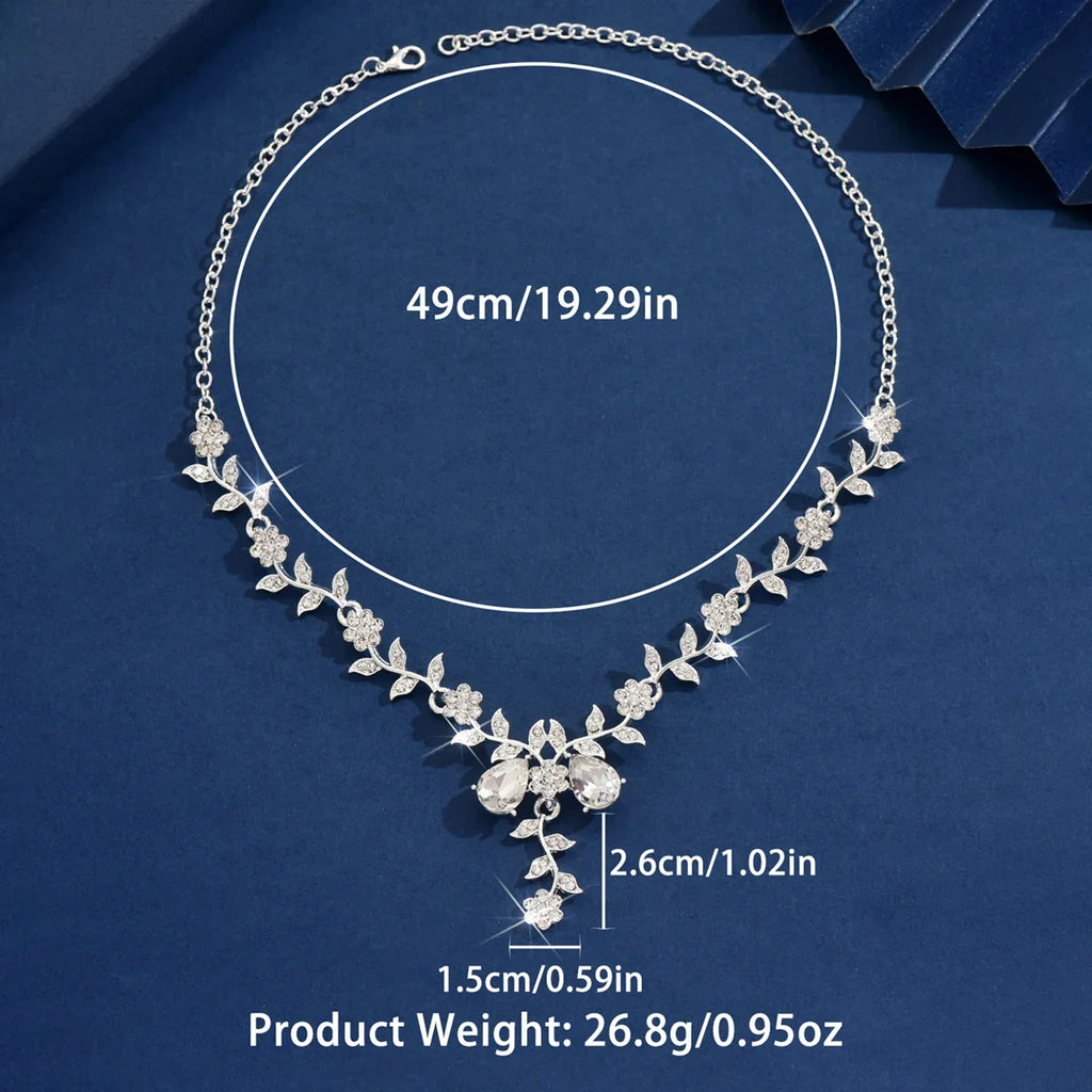 Water Drop Leaf Necklace | Women's Fashion Jewelry for Date and Party