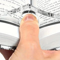 Clear Acrylic Book Page Holder Thumb Reading Helper Reusable Page Spreader Book Holder for Reading Notebook Sheet Fixing