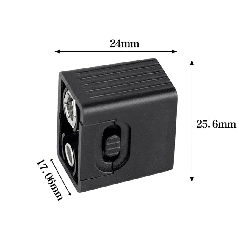 9V Mini LED Flashlight | Compact COB Key Light for 6F22 Battery