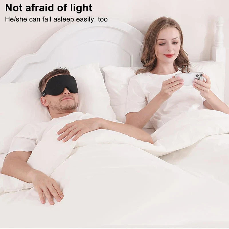3D Sleep Mask for Light Blocking | Contoured Eye Cover with Soft Padding