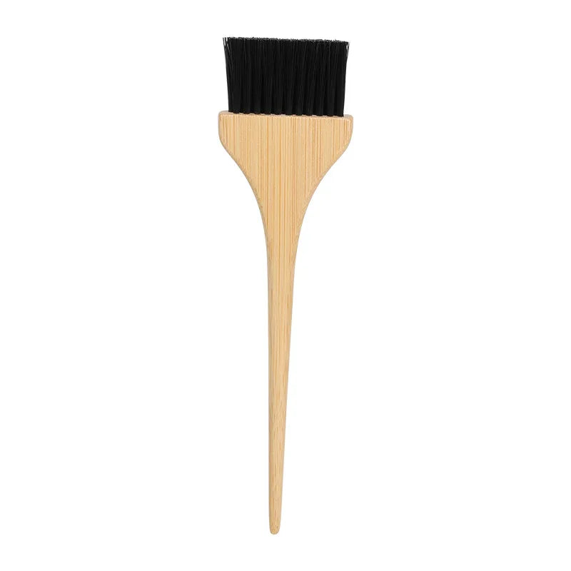 Natural Wood Handle Hair Dye Brush with Nylon Bristles Hair Color Applicator for Precise Highlighting and Color Application