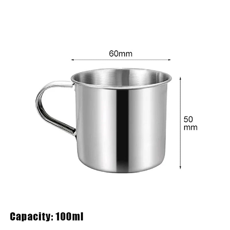 Stainless Steel Coffee Mug | Portable Camping Cup with Handle for Travel and Home