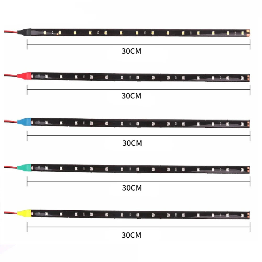 Car Led Strip Light 30cm | 12V Waterproof Interior Decoration for Car Motorcycle