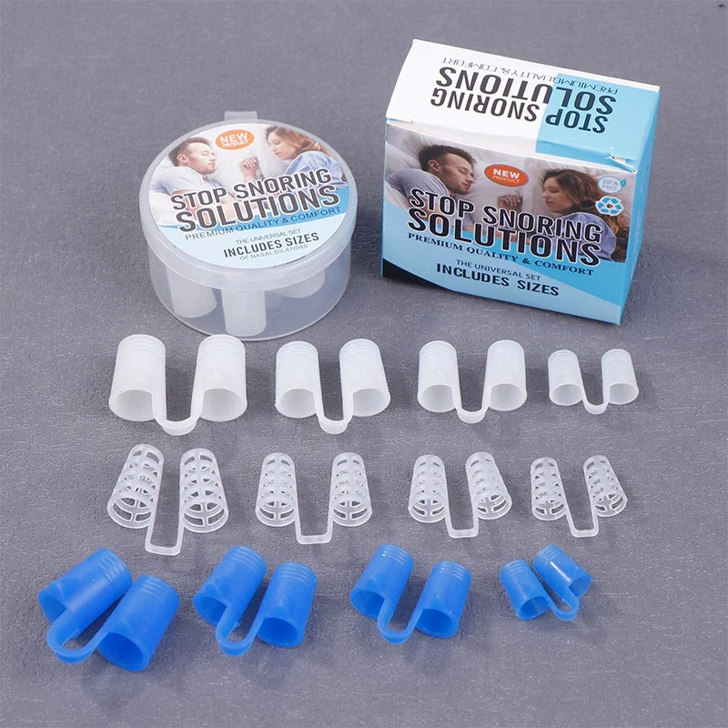 Silicone Anti Snore Nasal Dilators 4/8 Pack | Snoring Nose Clip for Better Sleep